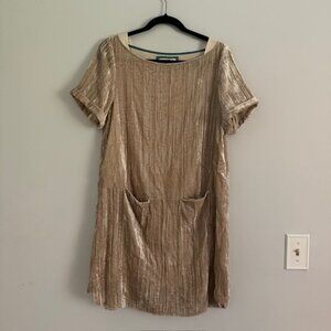 Anthropology Floreat Crushed Velvet Shirt Dress Size Small